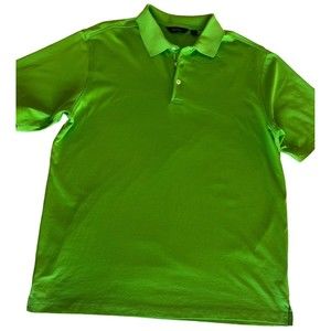 Walter Hagen 11 Majors Green Mens Polo Shirt Size Medium Short Sleeve Golf